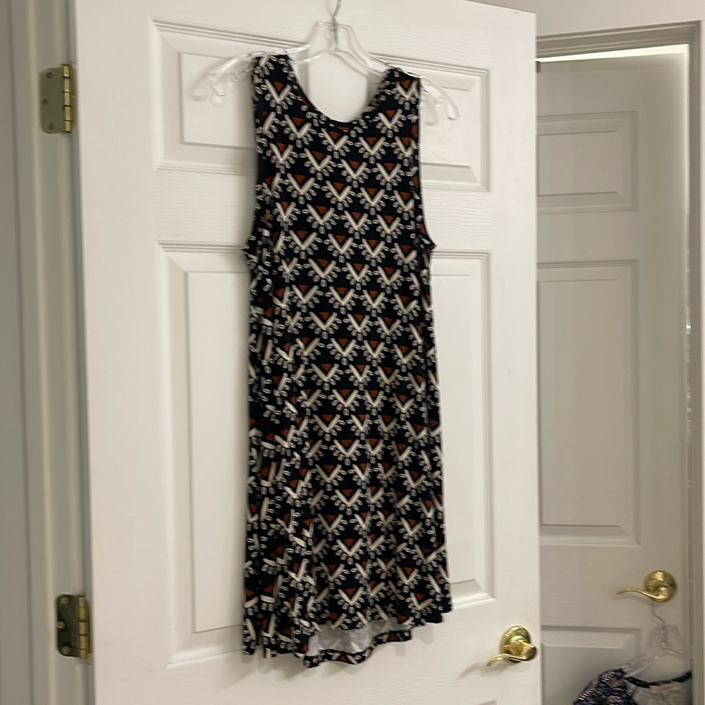 Loft Dress size small new with tags, navy, cream, rust
